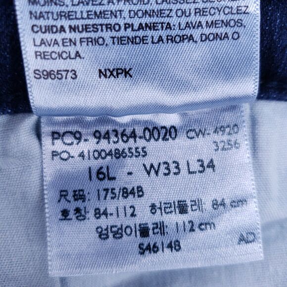 Levis Signature Jean Denim Cotton Women SZ 16 Blue Straight Stretch VTG Mid Rise - Picture 10 of 14